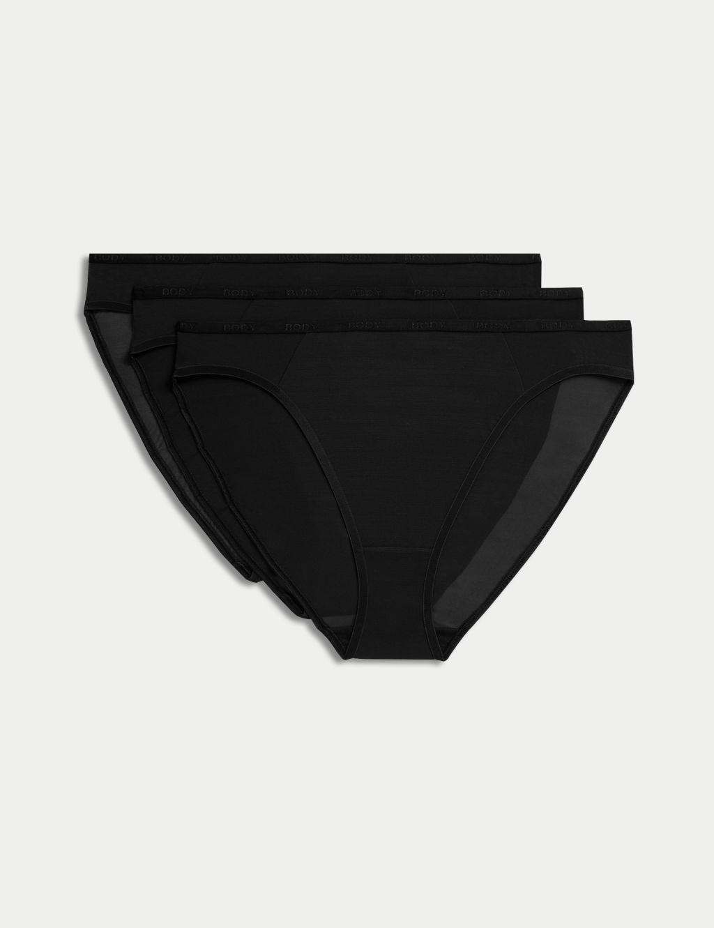 3pk Flexifit™ Sheer High Leg Knickers