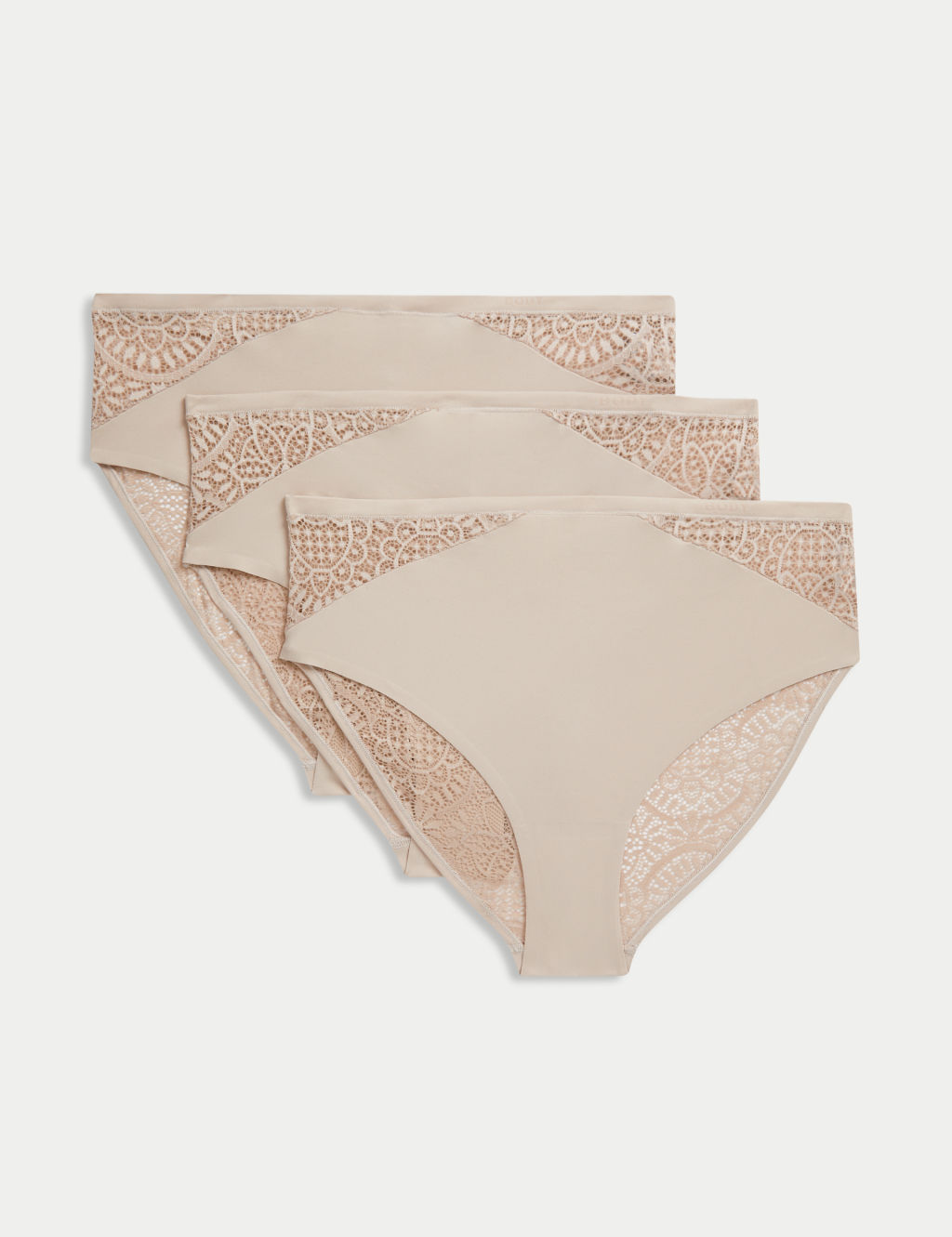 3pk Body Soft™ High Waisted Brazilian Knickers