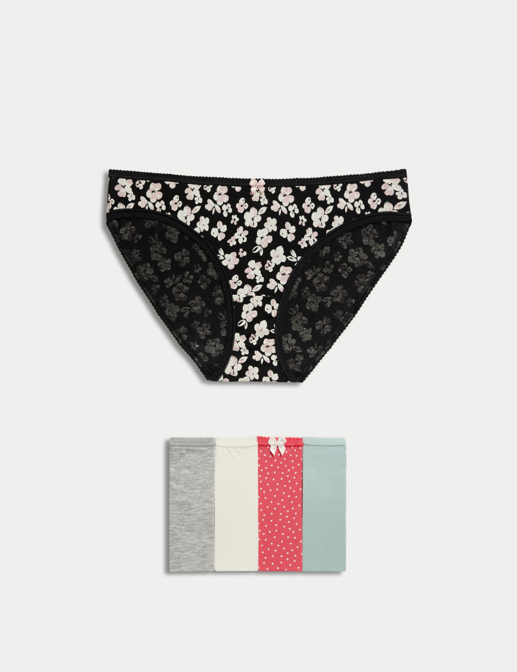 5pk Cotton Lycra™ Printed Bikini Knickers