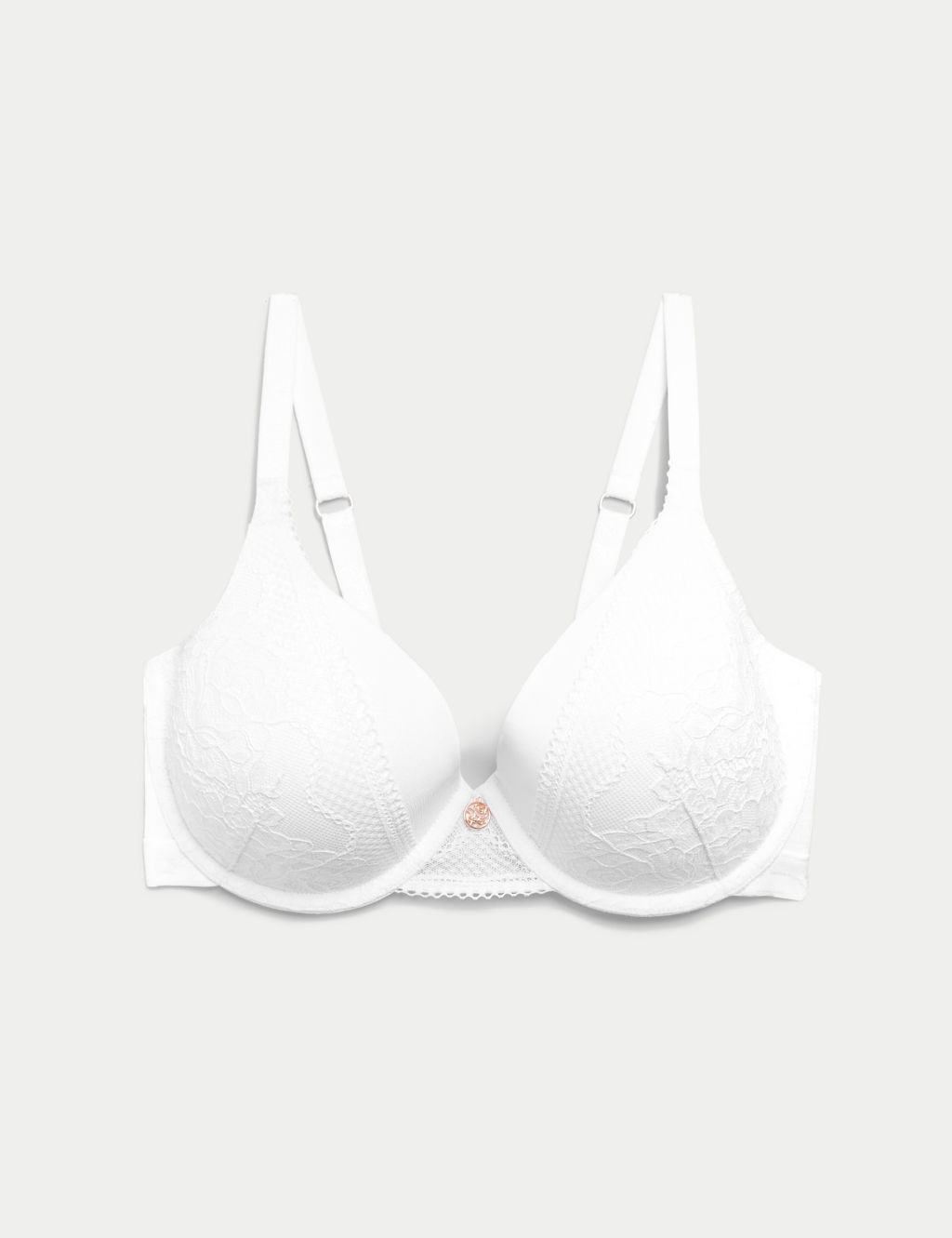 Lace Wired Padded Full Cup Bra A-E 1 of 8