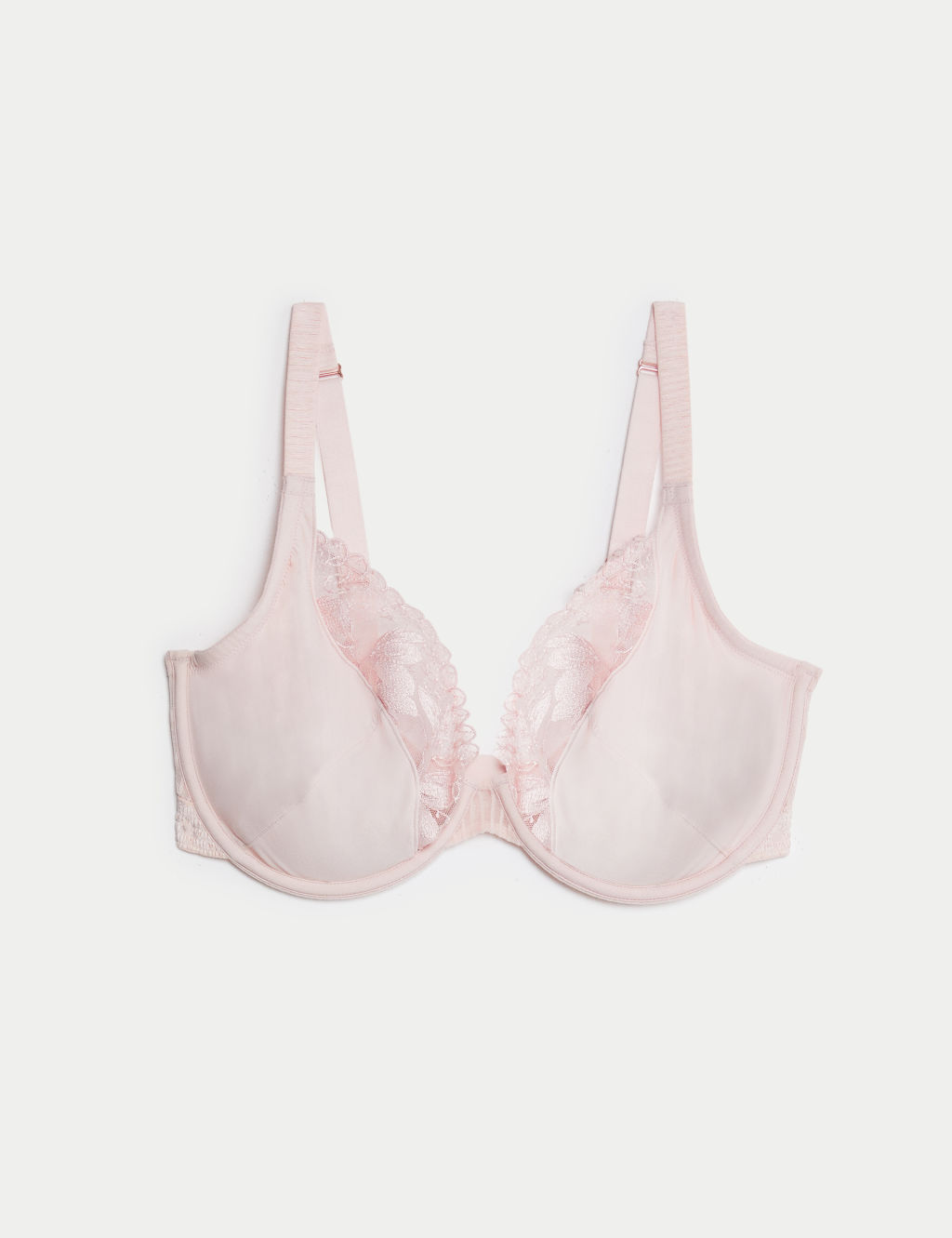Jasmine Embroidered Wired Plunge Bra F-H