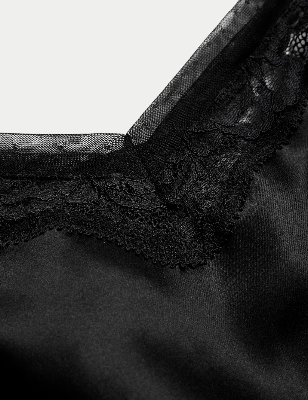 SILK CAMI WITH LACE TRIM - GRADIENT CHOCOLATE main image 0