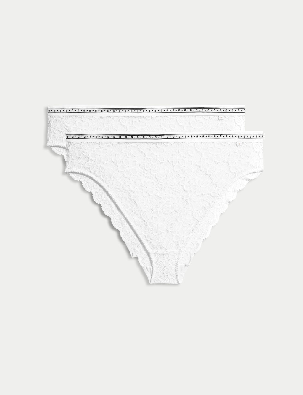 2pk Cleo High Waisted High Leg Knickers
