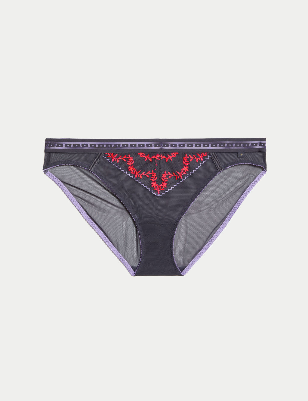 Farina Embroidered High Leg Knickers