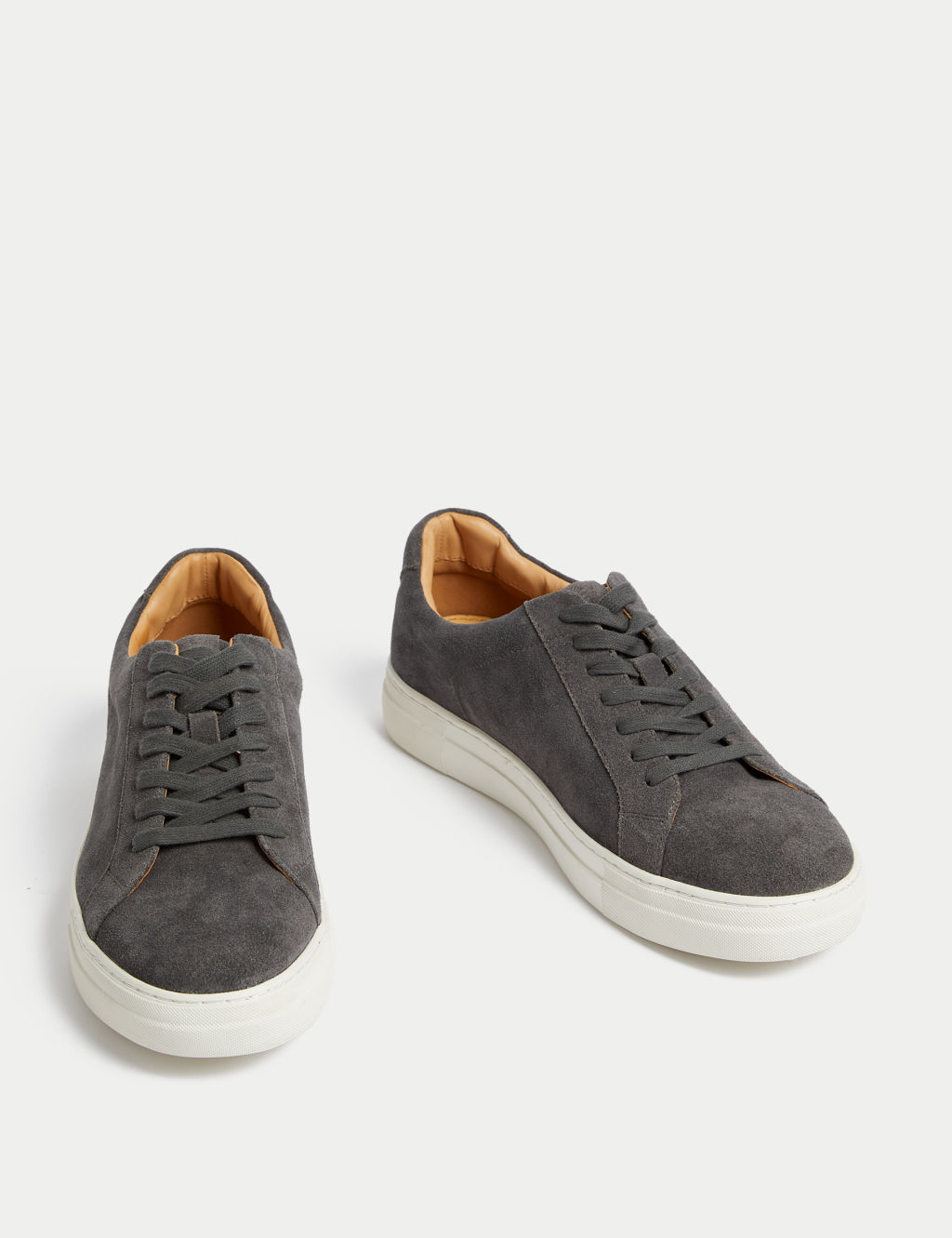 Suede Lace Up Trainers with Freshfeet™ 1 of 4