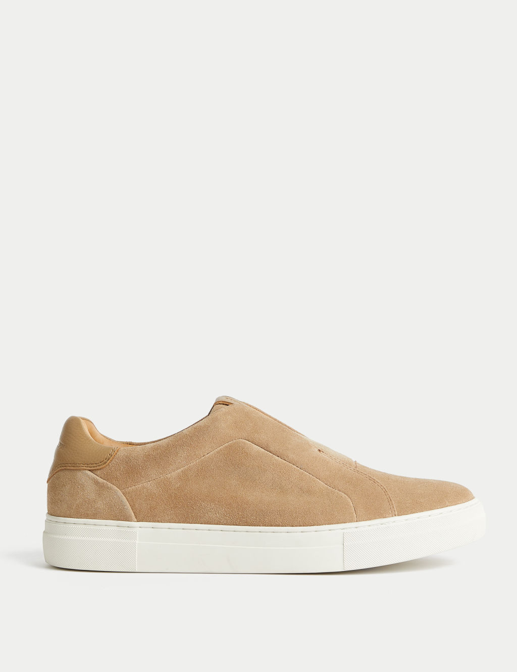 Suede Slip On Suede Trainers with Freshfeet™