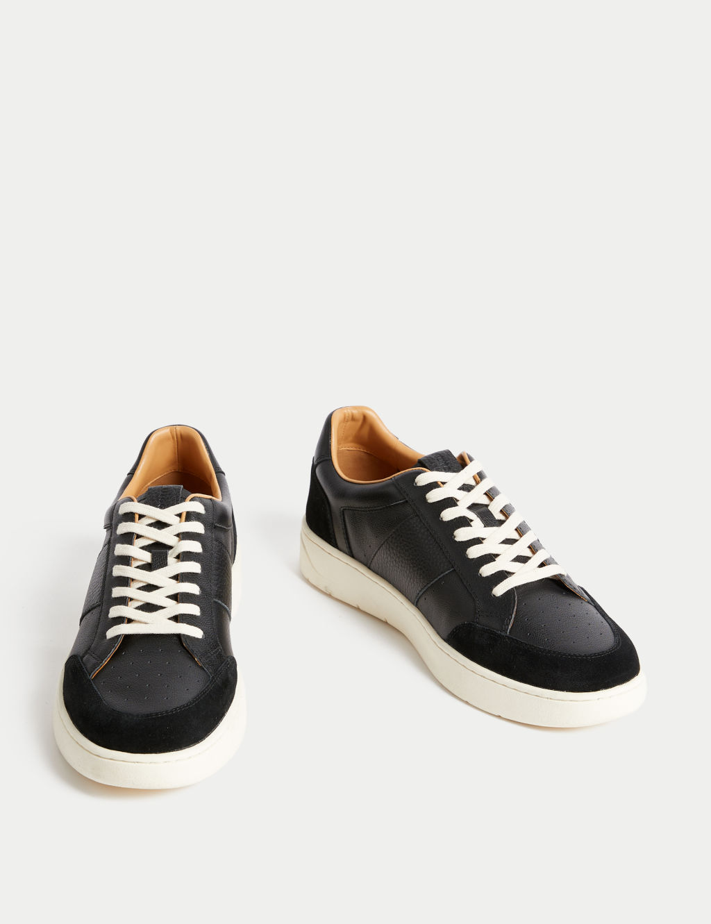 Leather Lace Up Trainers with Freshfeet™ 1 of 4