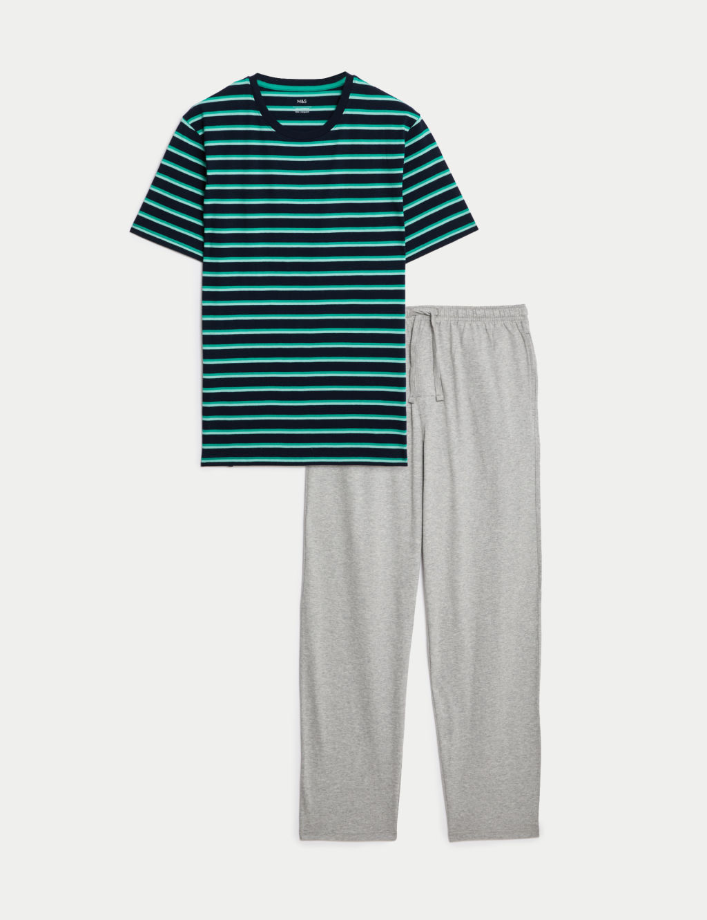 Pure Cotton Striped Pyjama Set 1 of 5