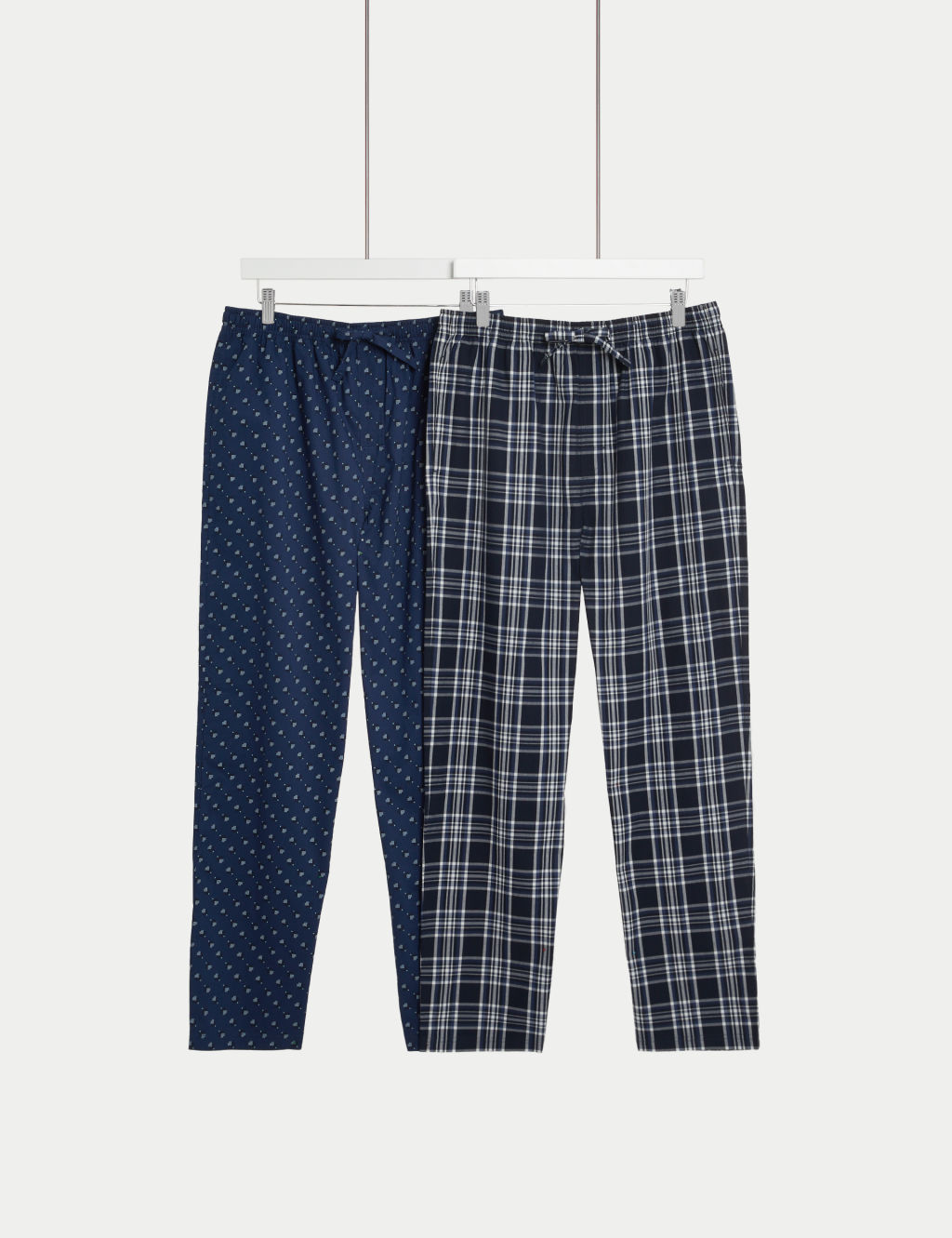 2pk Pure Cotton Pyjama Bottoms