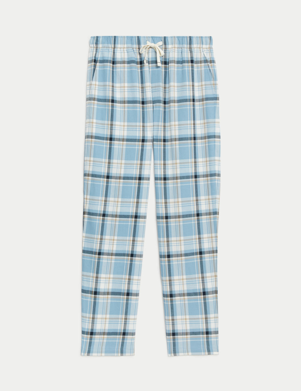 Pure Cotton Checked Loungewear Bottoms 1 of 5