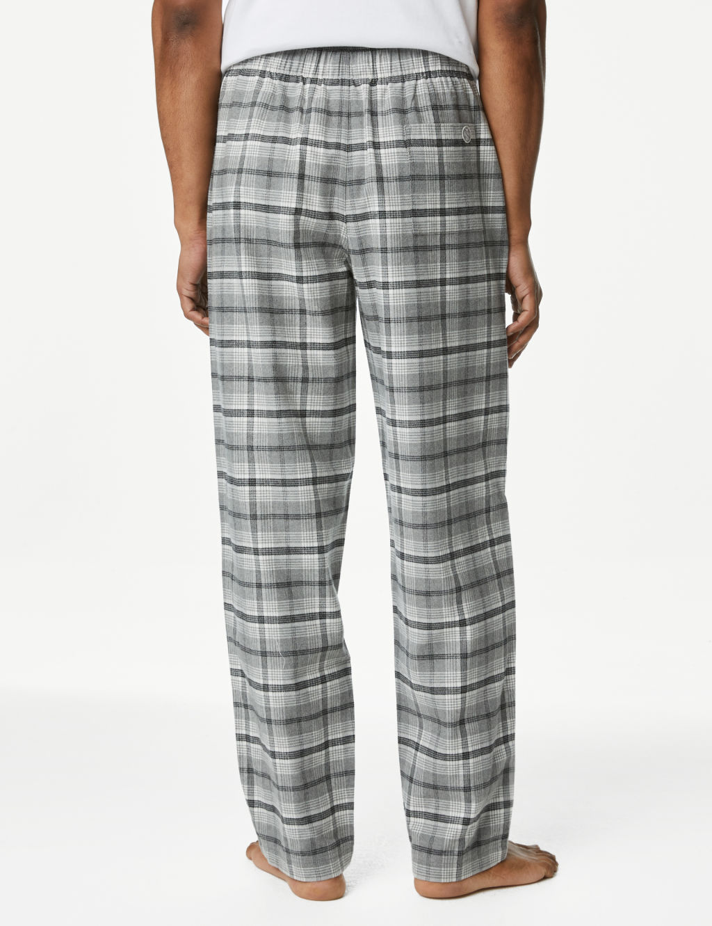 Pure Cotton Checked Loungewear Bottoms 5 of 5