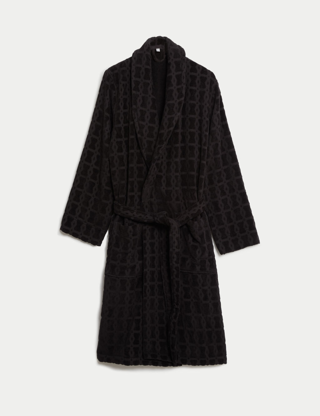Pure Cotton Velour Dressing Gown
