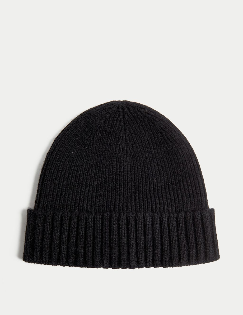 Wool Blend Knitted Beanie Hat