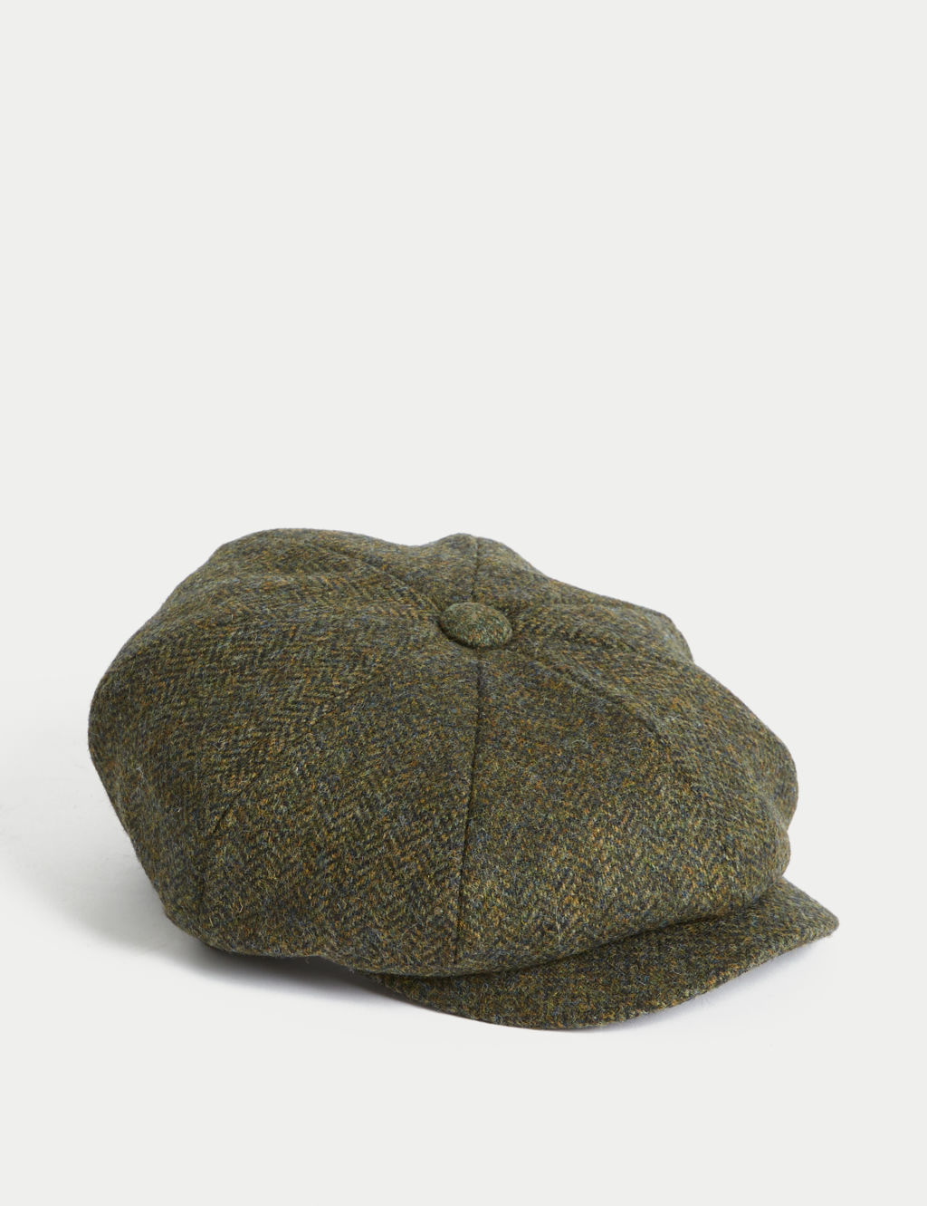 Pure Wool Herringbone Baker Boy Hat