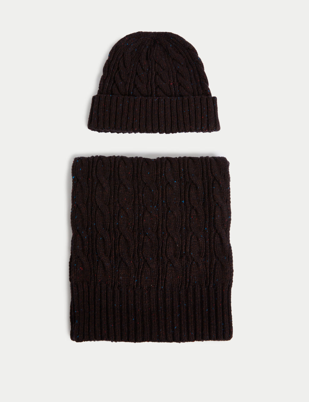 Cable Knit Hat and Scarf Set