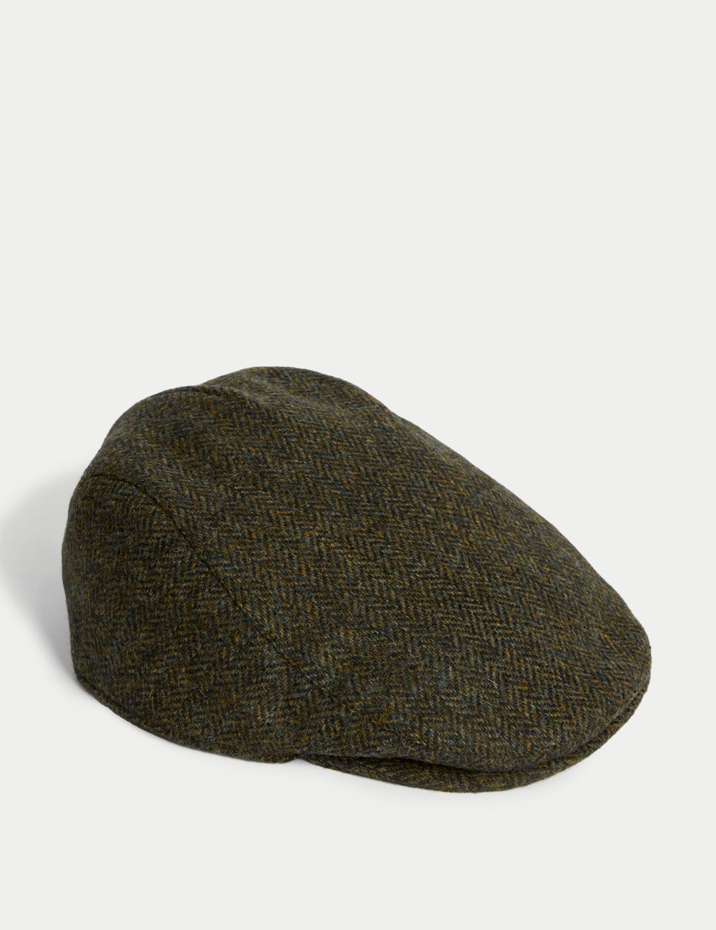 Pure Wool Herringbone Flat Cap with Stormwear™