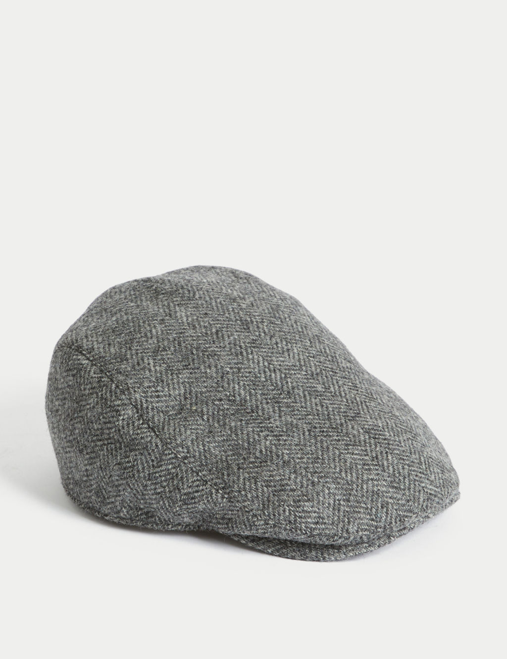 Pure Wool Herringbone Flat Cap with Stormwear™