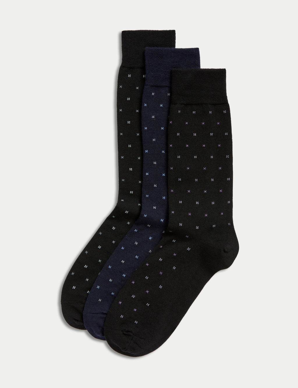 3pk Polka Dot Merino Wool Socks 1 of 2