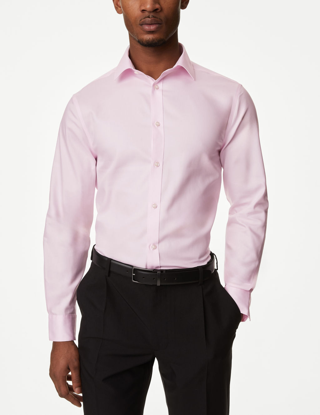 Slim Fit Non Iron Pure Cotton Twill Shirt