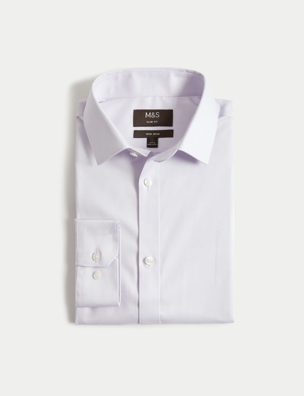 Slim Fit Non Iron Pure Cotton Twill Shirt