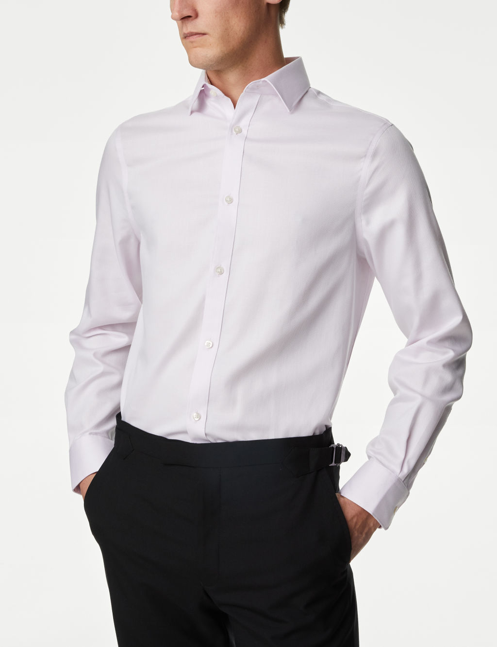 Regular Fit Non Iron Pure Cotton Textured Shirt