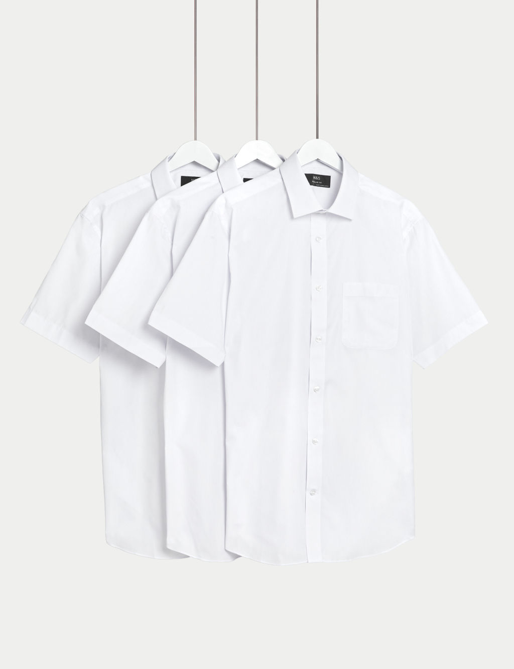 3pk Regular Fit Easy Iron Short Sleeve Shirts