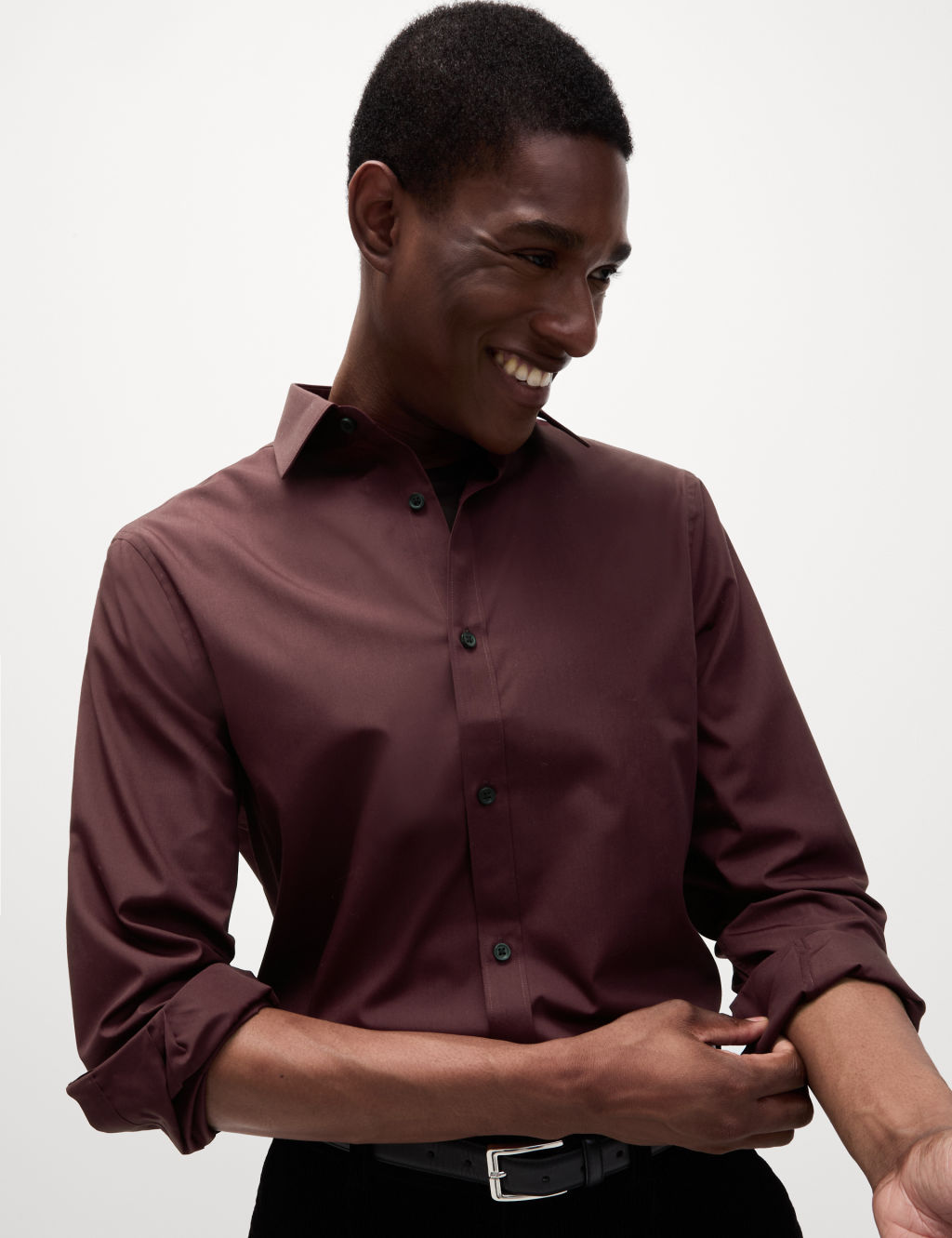Regular Fit Easy Iron Cotton Blend Shirt