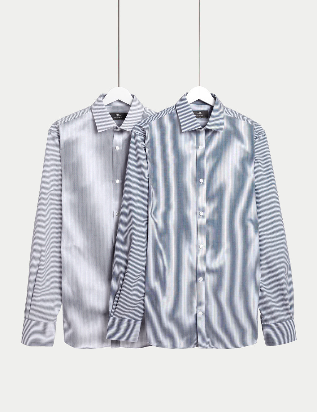 2pk Regular Fit Easy Iron Cotton Blend Poplin Shirts