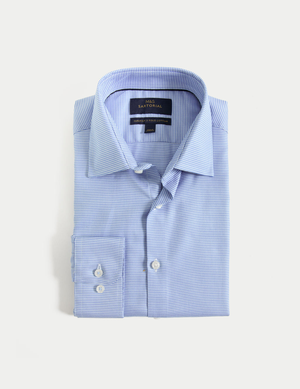 Regular Fit Luxury Pure Cotton Textured Shirt