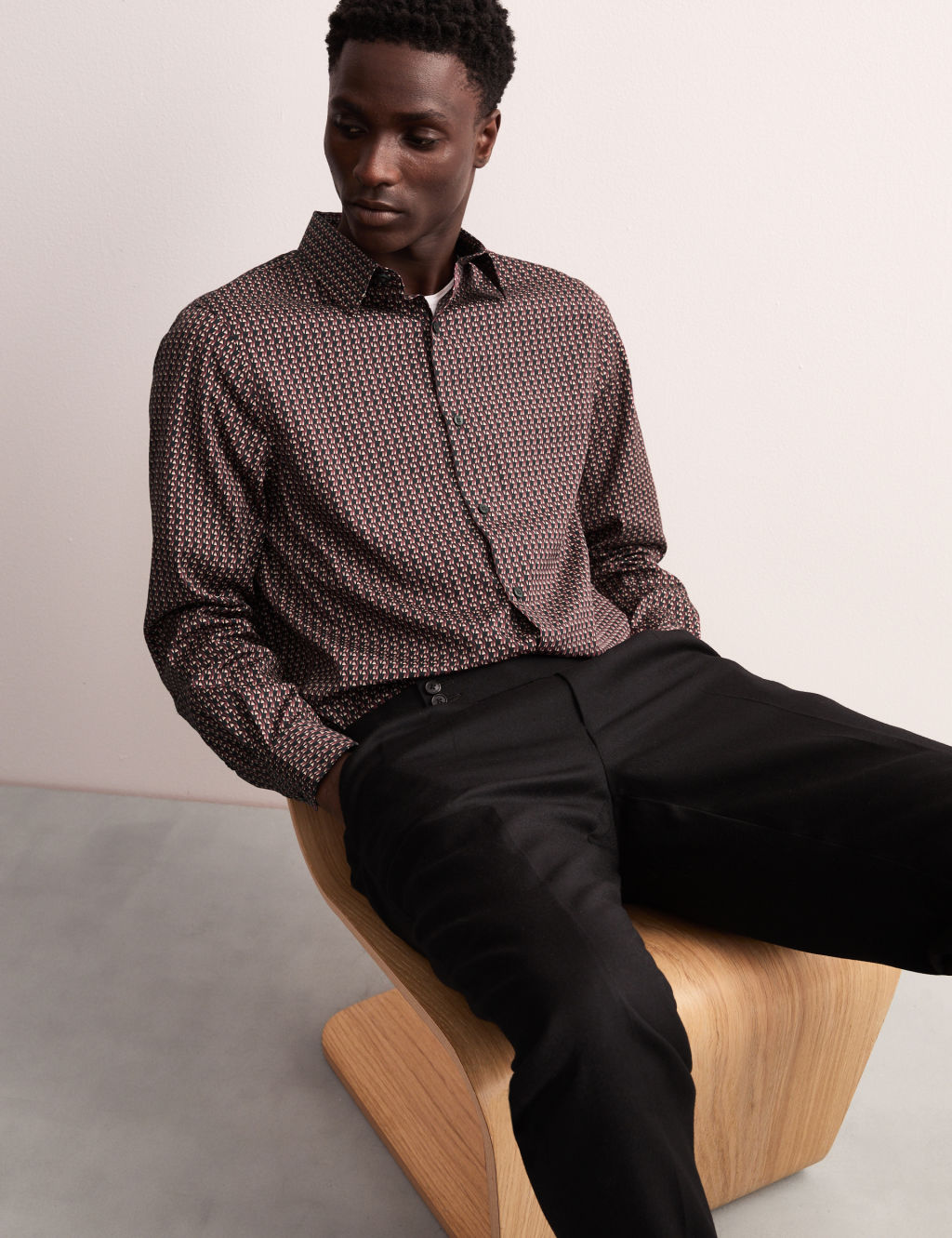 Tailored Fit Luxury Cotton Print Shirt