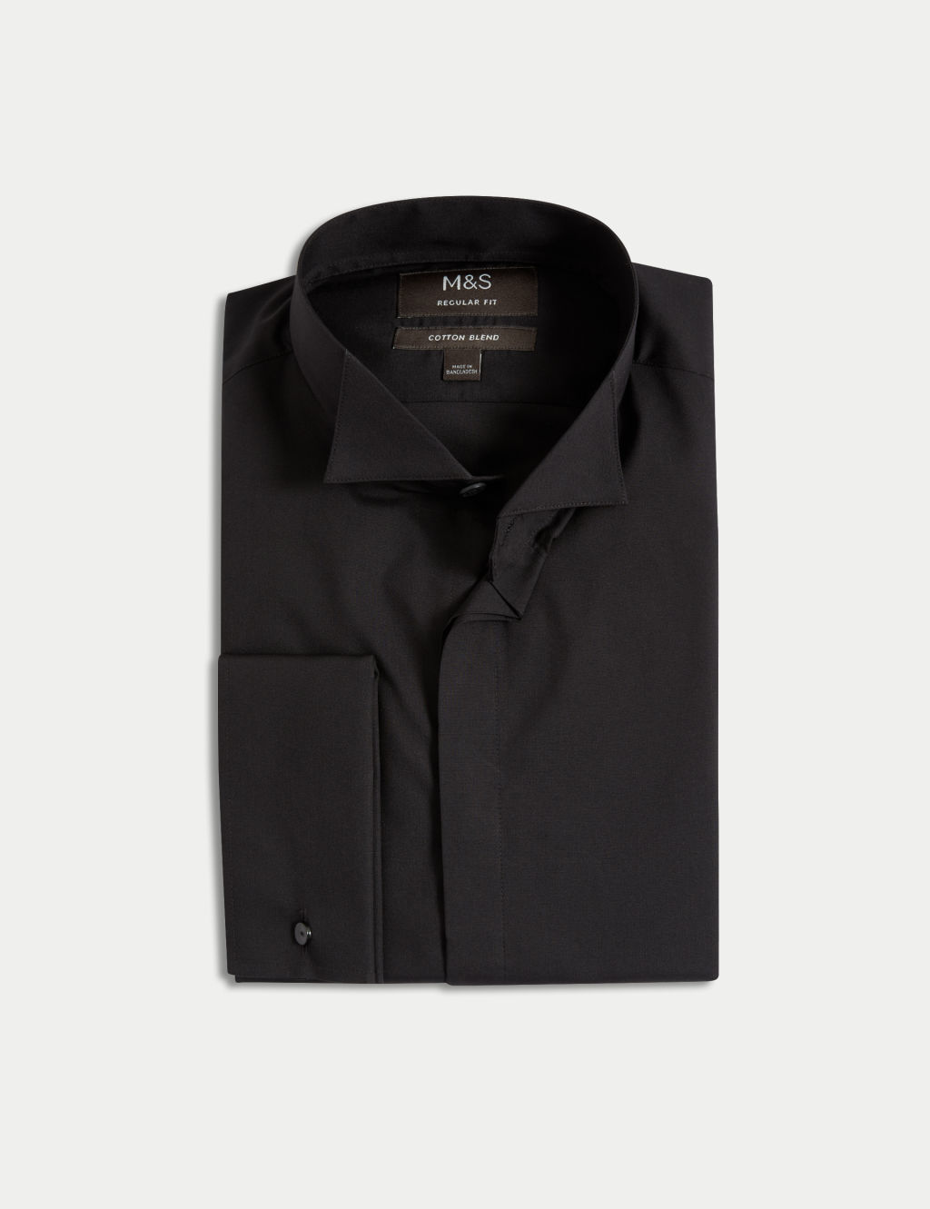 Regular Fit Cotton Blend Dress Shirt