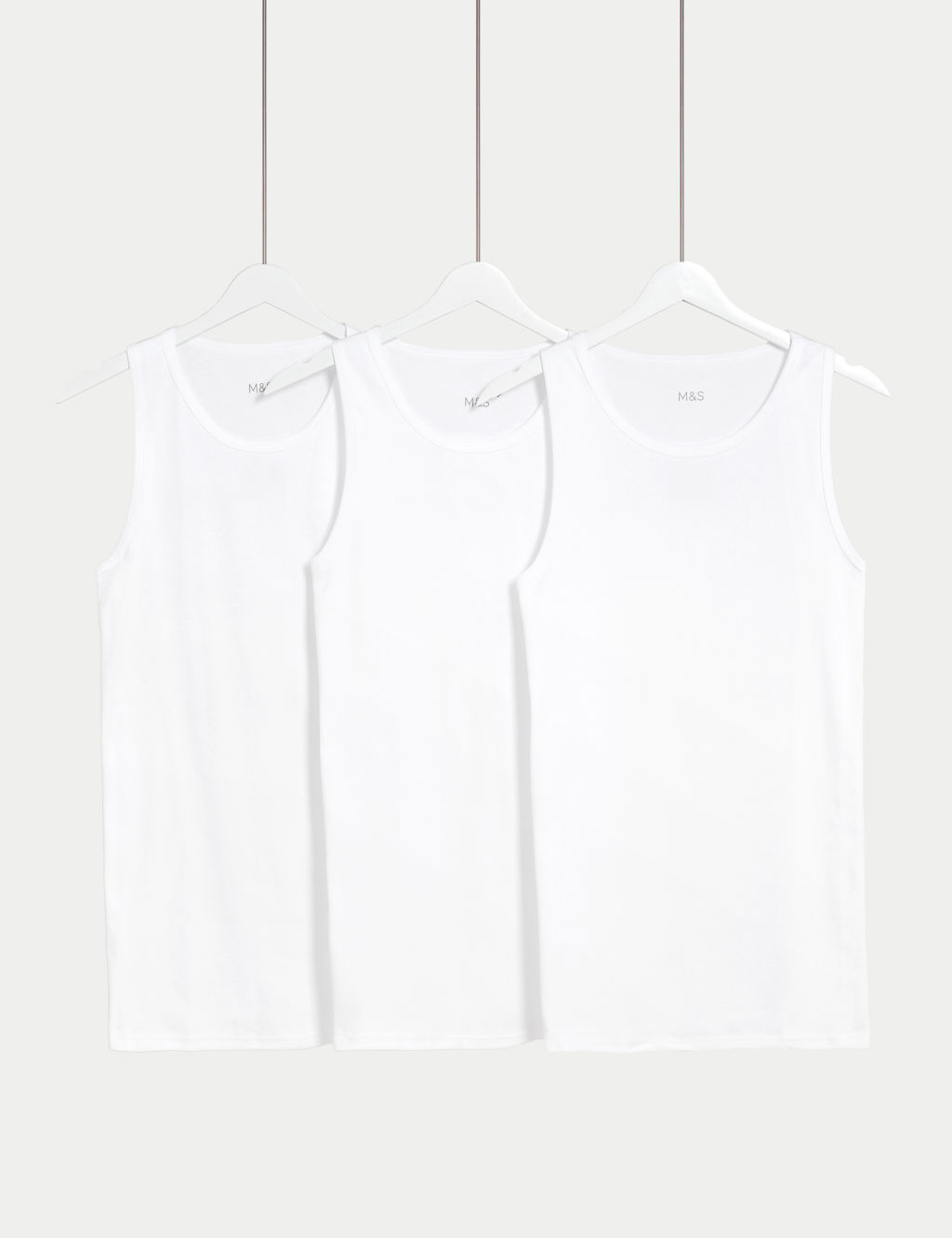 3pk Essential Cotton Sleeveless Vests 3 of 4