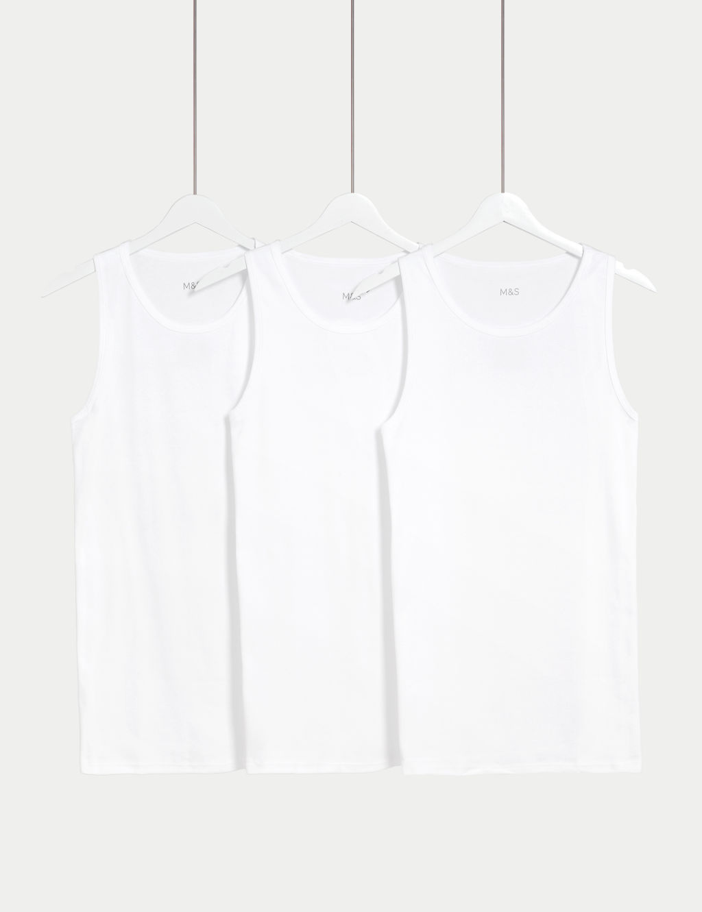3pk Essential Cotton Sleeveless Vests