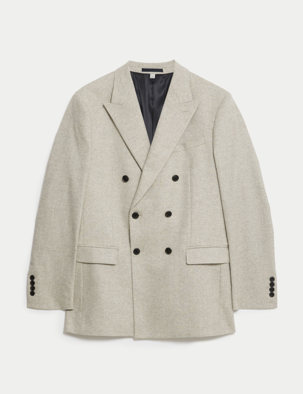 Tailored Fit Wool Rich Donegal Double Breasted Suit Jacket