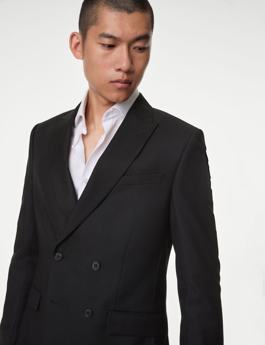 Slim Fit Double Breasted Jacket with Stretch 6 of 7