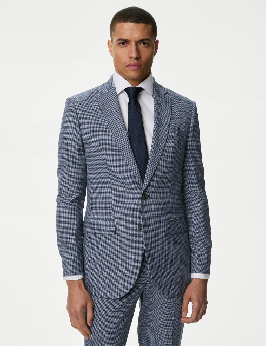 Slim Fit Puppytooth Stretch Suit Jacket