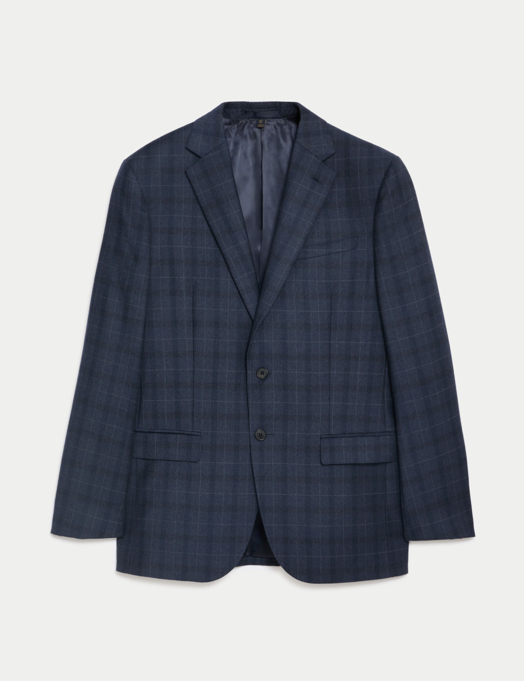 Regular Fit Pure Wool Check Suit Jacket