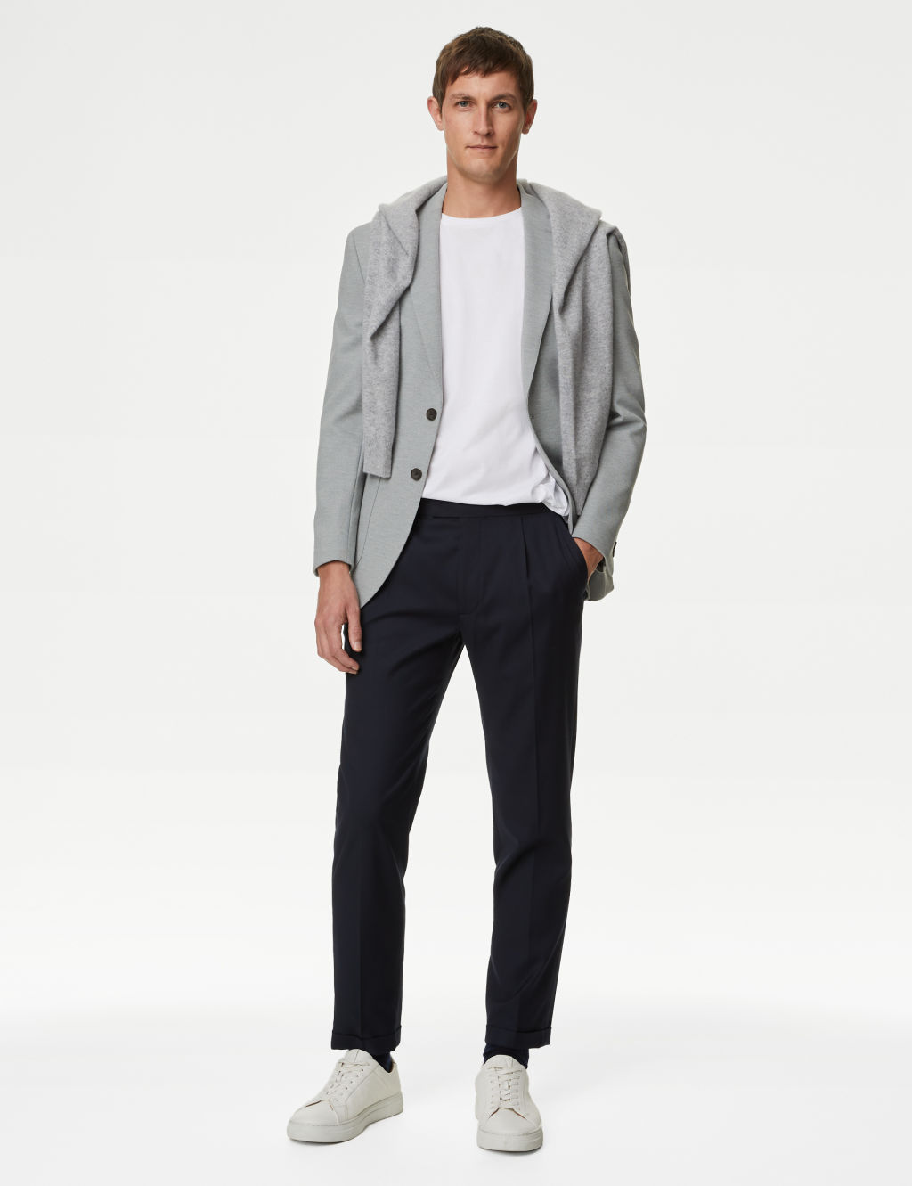 Textured Jersey Jacket with Stretch