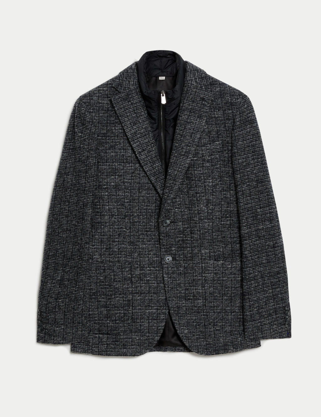 Tailored Fit Wool Blend Blazer with Gilet