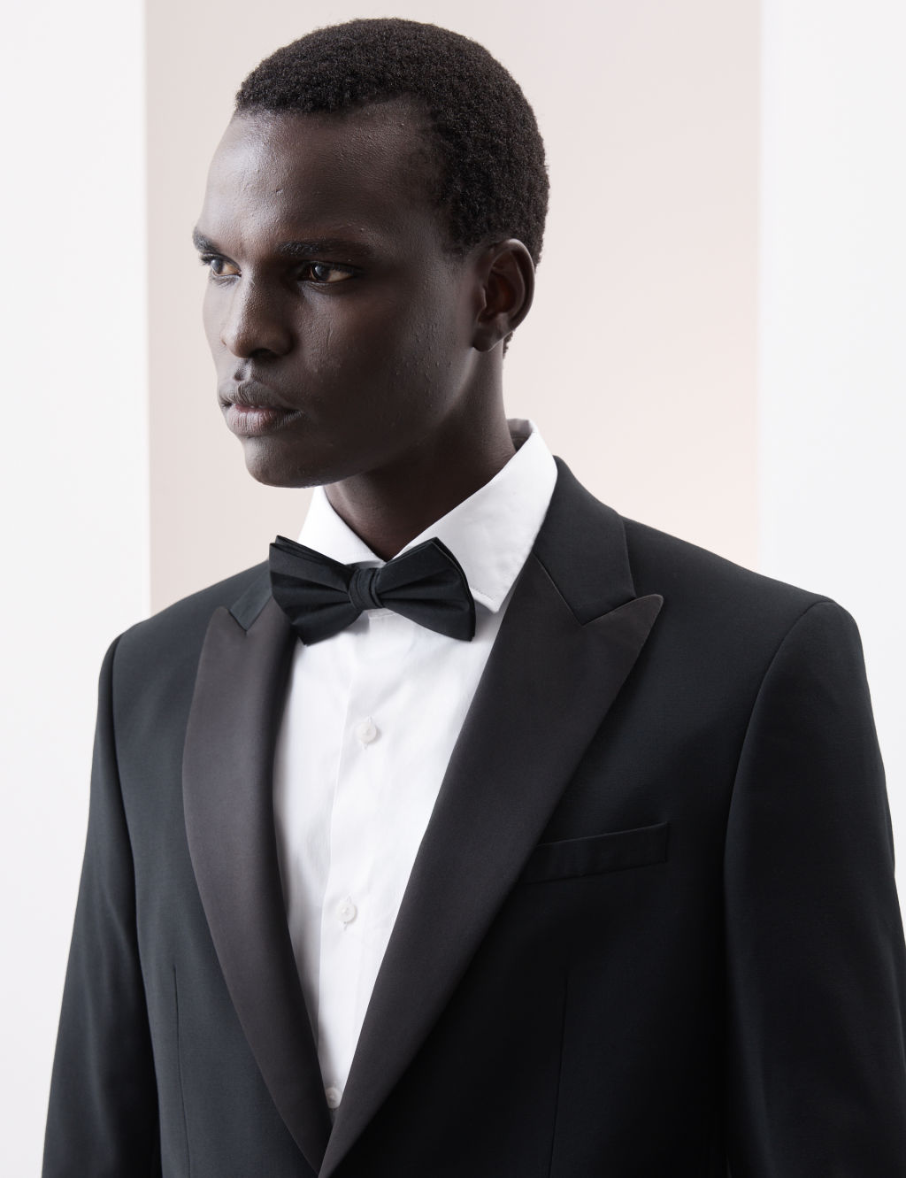 Tailored Fit Wool Blend Tuxedo Jacket