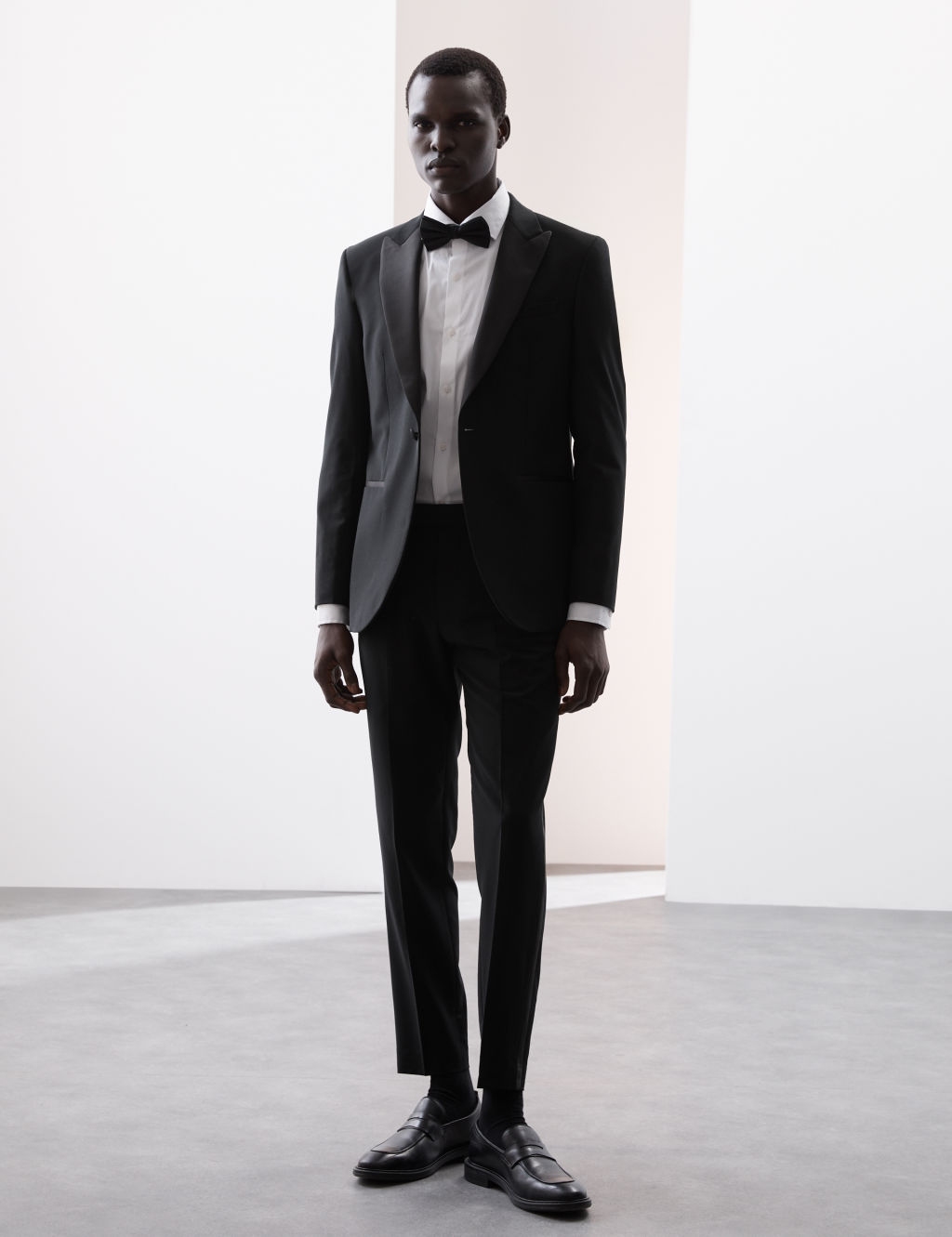 Tailored Fit Wool Blend Tuxedo Trousers