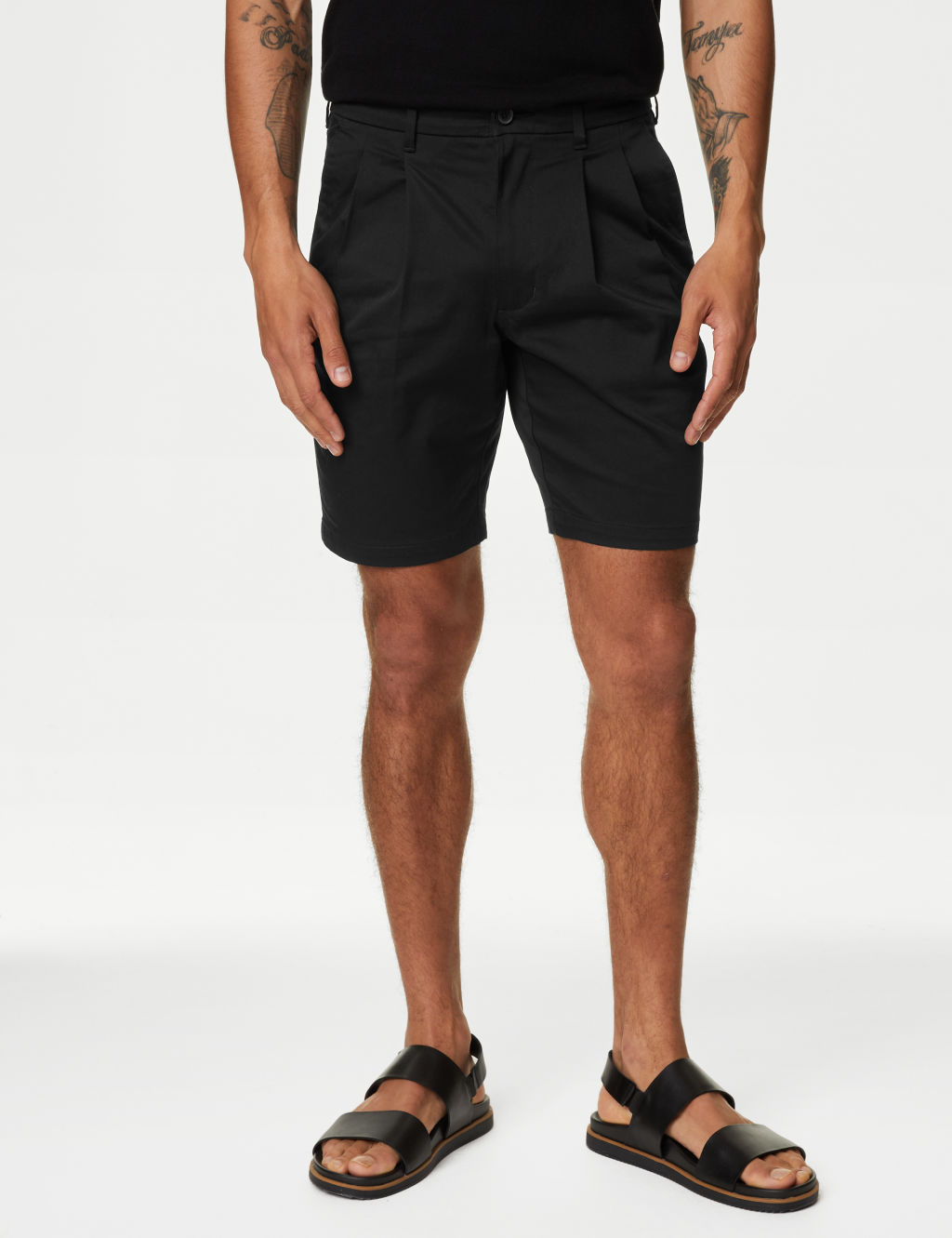 Twin Pleat Stretch Chino Shorts 4 of 6