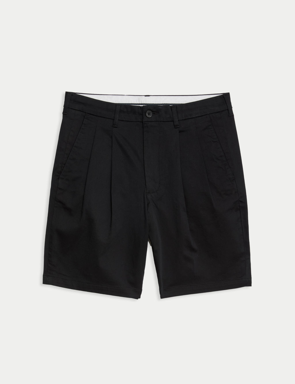 Twin Pleat Stretch Chino Shorts 1 of 6