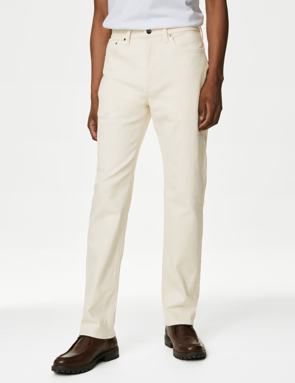 Mens Straight-Fit Trousers | M&S