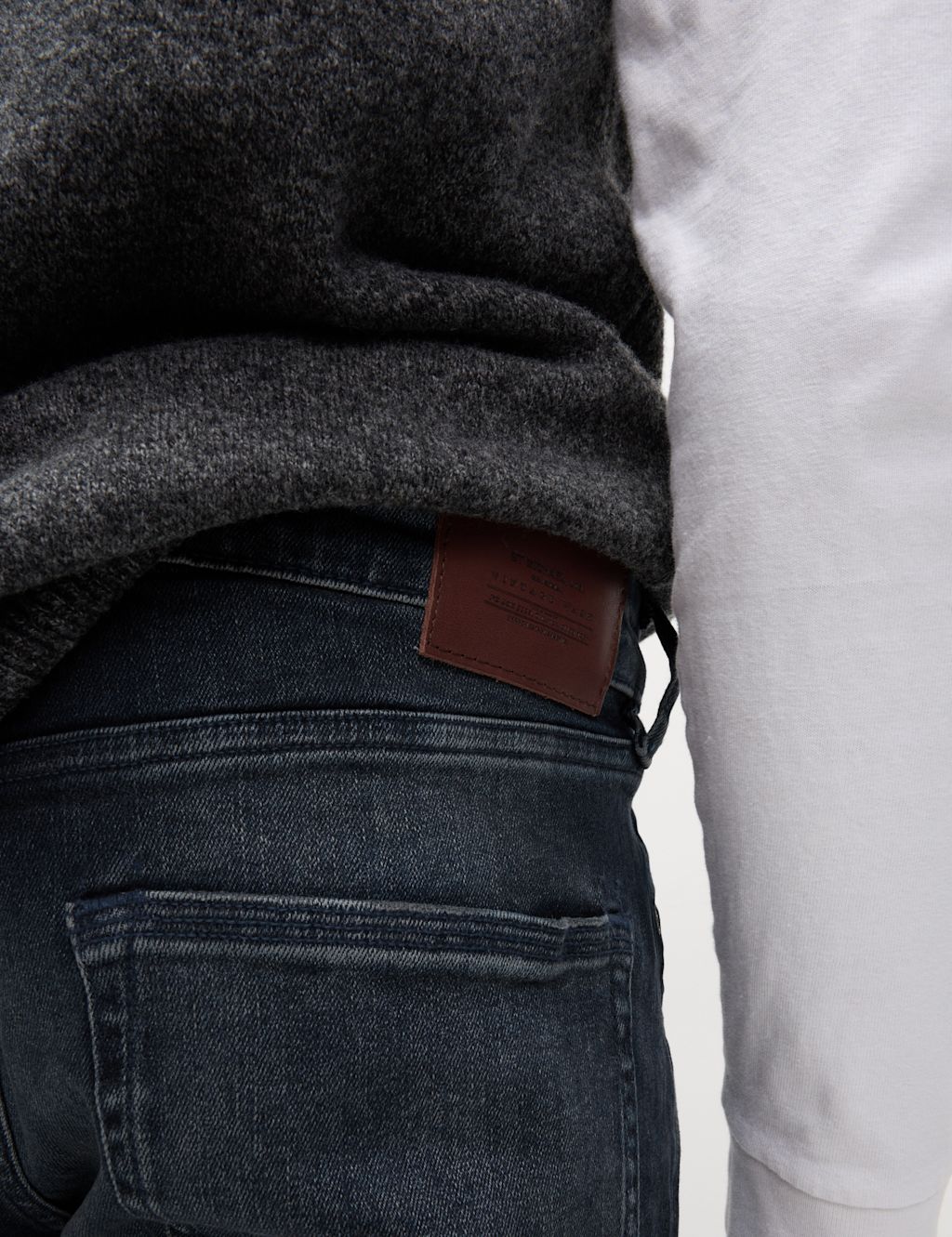 Slim Fit Vintage Wash Stretch Jeans
