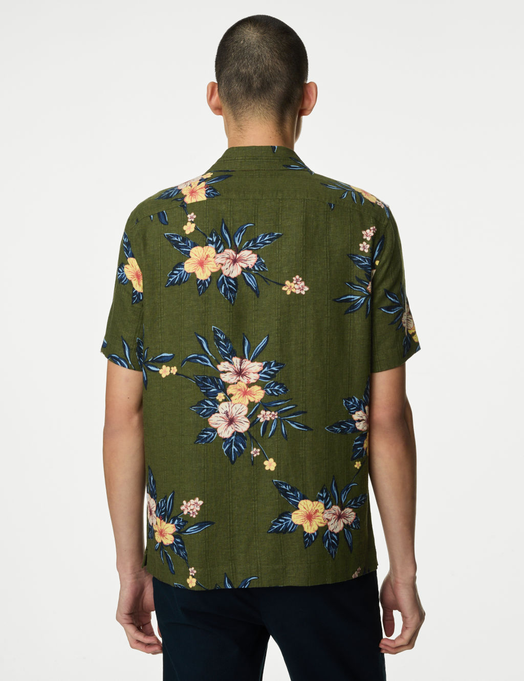 Easy Iron Linen Blend Floral Shirt 6 of 6