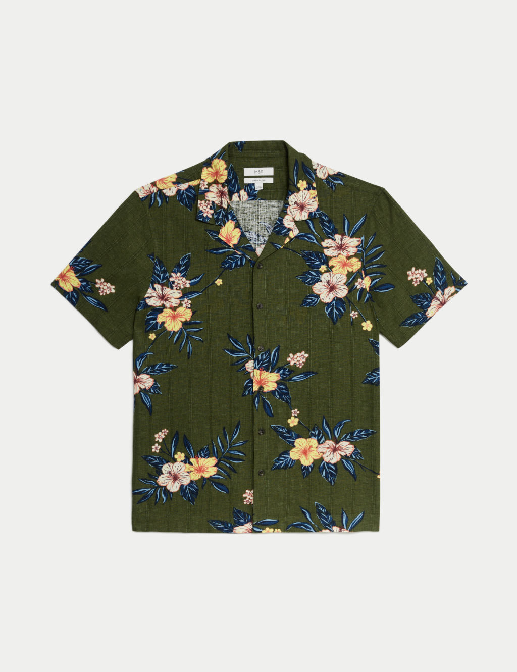 Easy Iron Linen Blend Floral Shirt 1 of 6