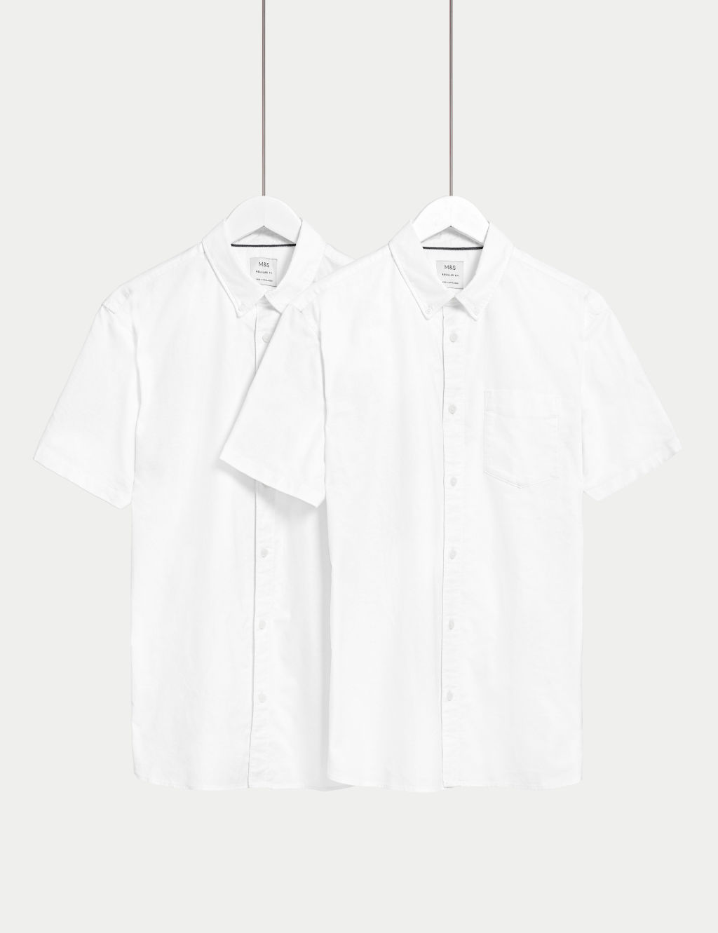 2pk Pure Cotton Oxford Shirts