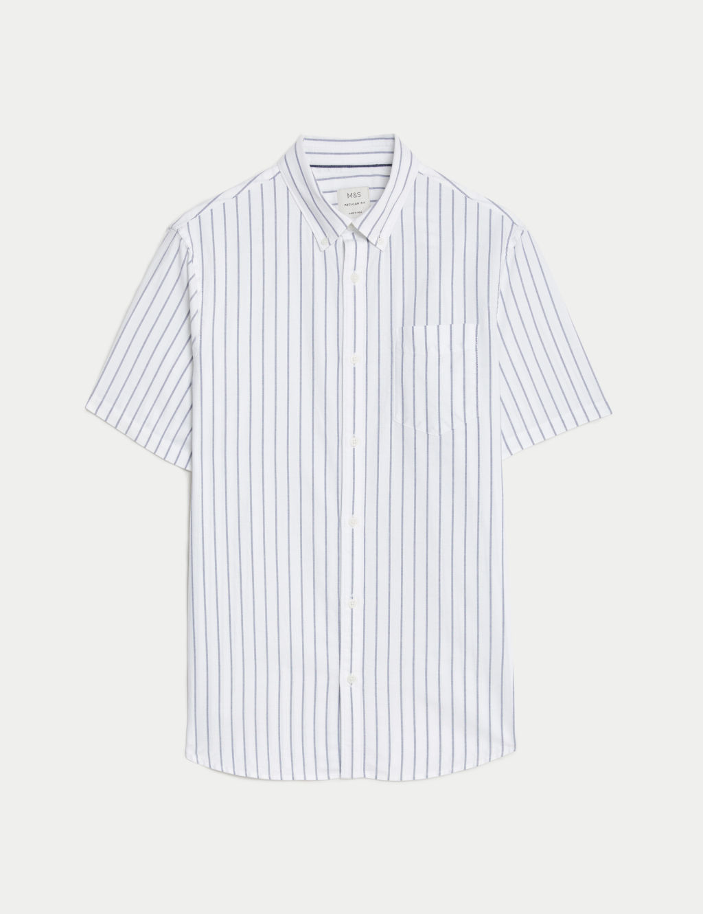 Pure Cotton Striped Oxford Shirt 1 of 5