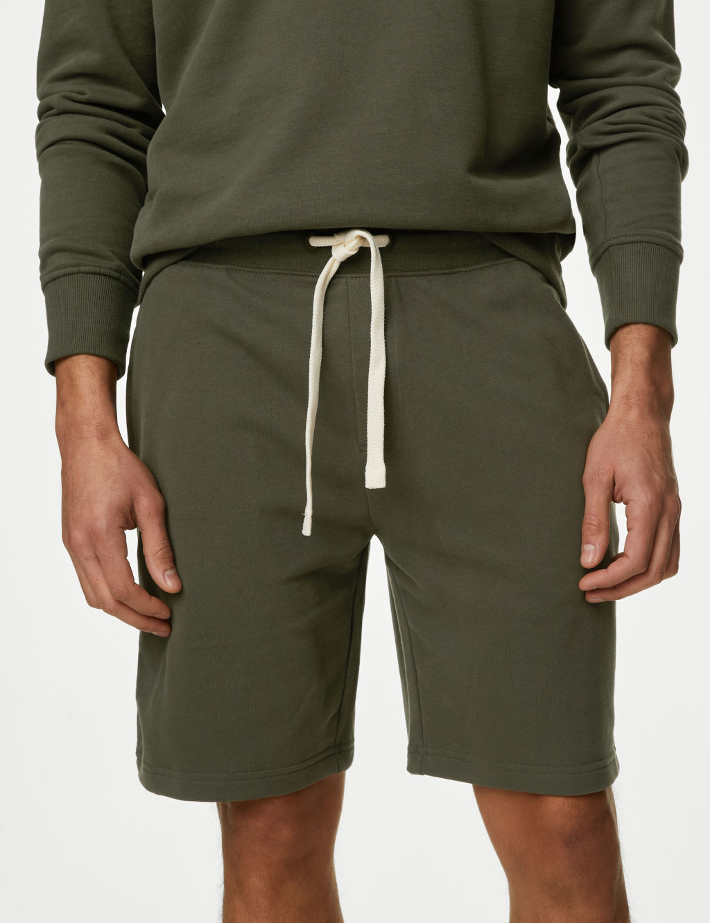 Pure Cotton Drawstring Jersey Shorts